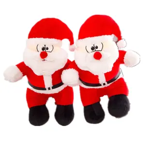 Guangzhou Funny cute custom Santa Claus plush toy super soft plush doll for Christmas