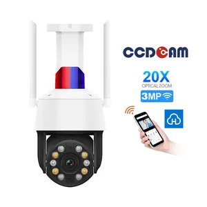 Kamera Zoom optik 3Mp 4.5 ", Outdoor 20X bola tahan air plastik Ptz mendukung aplikasi Hisee X dengan kabel/cara koneksi nirkabel