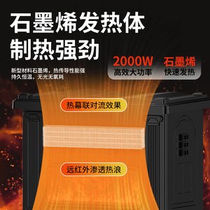 Electric Fireplace Heater 31-40 Sqm Fast Heating With Simulated Flame For Home Winter Warmth - Product Image 4