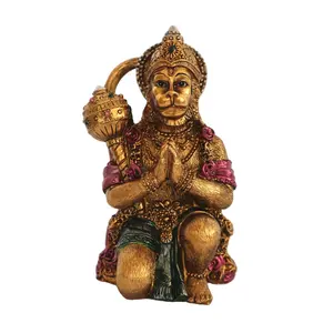 Resin Hindu god statue monkey god Hanuman sculpture religious items wholesale decorative ornaments