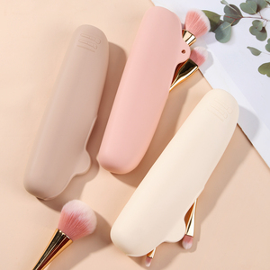 Custom Logo Printing Professional Brushes Cosmetic Pouch Bag Custom Silicone Travel <b>Makeup</b> Bag - Product Image 3