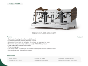 Machine à café expresso professionnelle à double groupe E61 avec pompe rotative et trois chaudières pour café, salon de thé et entreprise - Product Image 2