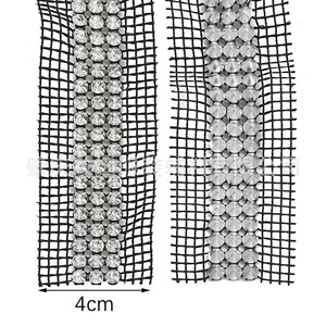 Malla de diamantes de imitación de 6 mm, tres filas, facetada redonda, con parte trasera puntiaguda, para ropa, zapatos, bolsos, accesorios, joyería DIY - Product Image 2