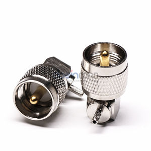 Rechtshoekige UHF mannelijke PL259 connector crimp voor RG58 RG8X coaxiale kabel - 90 graden <span class=keywords><strong>PL</strong></span>-259 antenneplug voor amateurradio CB maritiem - Product Image 4