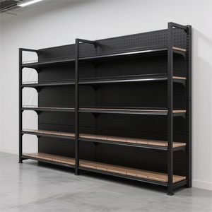 Zware Houten Metalen Planken Voor Detailhandel En Commerciële Supermarkt, Inclusief Gondel - Product Image 4
