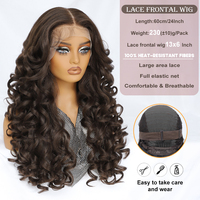 Perruque Latisha Boucles Françaises Blanches Résistantes à la Chaleur, Cheveux Synthétiques HD Glueless, Perruque Frontale en Dentelle