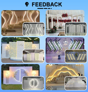 Fondo de arco de boda de lujo personalizado LEDA, Panel acrílico, luz curva, pared de fondo para decoración de eventos de fiesta - Product Image 5