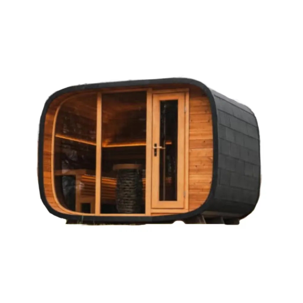 6 Personen Canadian Red Cedar Hochwertiger Fass-Sauna raum im Freien