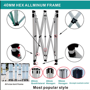 Tente de salon professionnelle 10x20 pieds avec impression de logo personnalisé, gazebo de marque, auvent hexagonal en aluminium 40mm 50mm pour événements commerciaux - Product Image 4