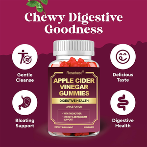 โรสเบสท์ ขายส่ง วิตามินกัมมี่ลดน้ำหนัก แอปเปิ้ลไซเดอร์วีนีการ์ ออร์แกนิค วีแกน 500 มก. พร้อมแม่เชื้อ ช่วยเสริมพลังงานและระบบเผาผลาญ - Product Image 3