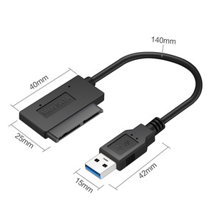 E-Yield <b>Usb</b> <b>To</b> Micro Sata <b>Cable</b> For Ssd Hard Drive Data Transfer 3.0 Interface Black - Product Image 3