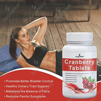 OEM Cranberry Tabletten Supplement Volle Fruit Cranberry Poeder ter Ondersteuning van de Reiniging en Bescherming van de Urinewegen Cranberry Tabletten