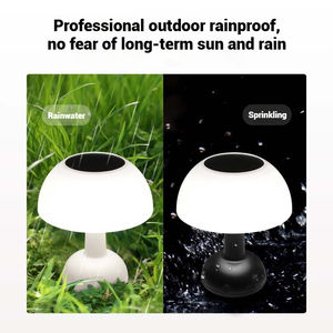 Draagbare zonne-tafellamp 2000mAh oplaadbare batterij 3 standen Afstandsbediening Eenvoudig studielicht Leesruimte E14/E26 Noodverlichting - Product Image 5