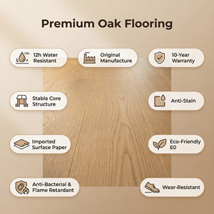 Parquet en chêne massif multicouche résistant à l'usure, classe AC5, pour la décoration des centres commerciaux et des bureaux, utilisation extérieure - Product Image 2