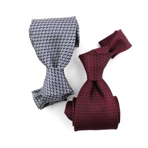 Venta al por mayor <span class=keywords><strong>de</strong></span> China, corbata personalizada estándar para hombre, bloques geométricos, tejido Jacquard, calidad, lujo, rojo, azul, corbata <span class=keywords><strong>de</strong></span> seda para hombre, Biblioteca - Product Image 3
