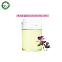 Huile Essentielle de Géranium Rose 100% Pure Jaune Clair/Vert Arôme Floral Doux en Vrac pour Soins de la Peau Cosmétiques Parfums Maison Zhongzhi