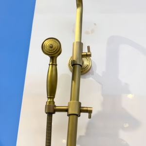 Set Keran Shower Kamar Mandi Termostatis Kuningan Disikat Gaya Baru Berkualitas Tinggi Sistem Shower Fungsi Ganda Terpasang di Permukaan - Product Image 6