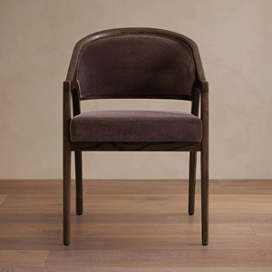 Fauteuil en bois massif de haute qualité avec dossier en rotin et assise rembourrée, chaise de salle à manger ergonomique au design moderne et minimaliste - Product Image 4