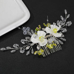 Nouveaux Styles de Peignes à Cheveux en Cristal de Fleurs, Perles en Strass, Épingles à Cheveux, Coiffures de Mariée, Accessoires de Cheveux pour Femmes - Product Image 3