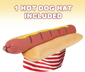 Divertido Sombrero de Perrito Caliente, Sombrero de Perrito Caliente de Comida Rápida, Sombrero de Disfraz de Felpa Suave, Accesorio para Fiesta de Pizza - Product Image 2