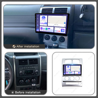 Argent Android 10 pouces tactile autoradio lecteur multimédia DSP GPS 4 + 64G pour JEEP LIBERTY KK 2008-2012 LHD Canbus Kit cadre câble