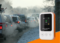 Détecteur de monoxyde de carbone industriel Aikesi, mini détecteur de gaz combustible rechargeable, écran LCD, alarme sonore et lumineuse, 0-1000 ppm