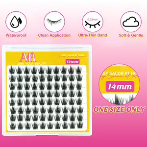 Pestañas Individuales Ultrafinas de Longitud Única Precortadas, Pestañas en Racimo Naturales Estilo <span class=keywords><strong>Manga</strong></span>, Segmentadas - Product Image 1