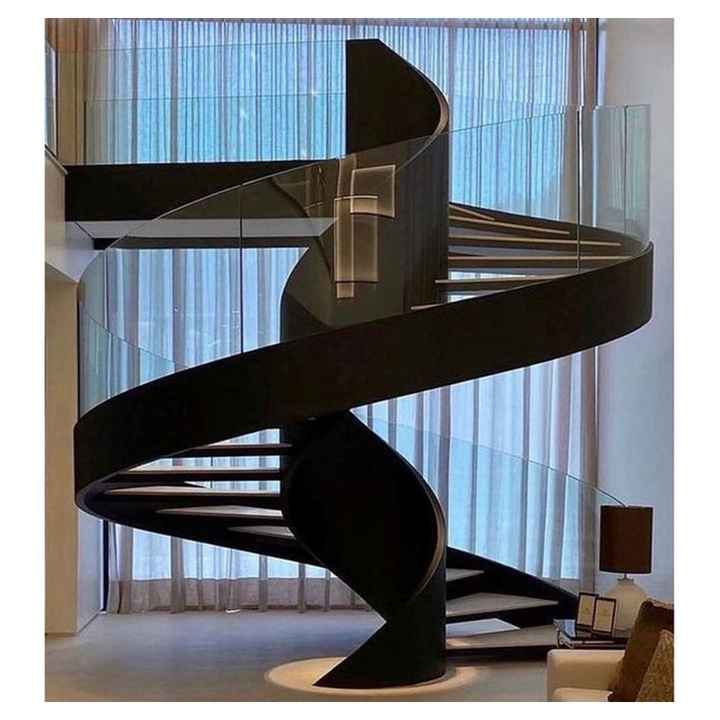 Prima Circular Staircase Railing Channel Steel Staircase