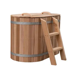 Nieuwe Ontwerp 2 Persoon Houten Koud Plunge Bad Hot Tub Combo Canadese Ceder Spa Bad