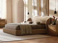 Luxuriöses Bett Moderne Schlafzimmermöbel Polsterbett Kingsize Stoffbett