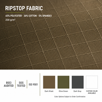 Pantalon cargo tactique Ripstop personnalisé BSCI pour hommes, imperméable, respirant, résistant à l'huile, 65/35 coton poly, pantalon de combat, OEM