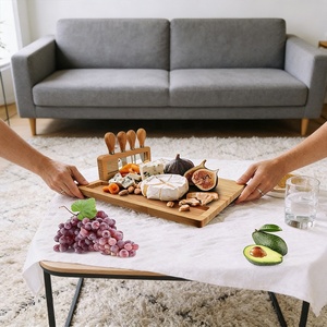 Juego de Cuchillos de 4 Piezas con Tabla de Queso Rectangular de Bambú, Ecológico y Sostenible, con Logotipo Personalizado - Product Image 3