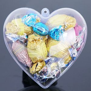 SUNSHING Factory <b>Clear</b> <b>Plastic</b> Heart Ornaments Christmas Wedding Fillable Baubles Heart Shaped Jewelry Box Candy Gift <b>Container</b> - Product Image 5