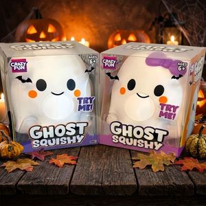 Jouet anti-stress QY Ghost Squishy, 13,5 cm, grand modèle, rebond lent, jouet à presser Kawaii Ghost avec boîte cadeau pour décoration d'Halloween, cadeau - Product Image 2