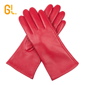 Gants d'opéra en <span class=keywords><strong>cuir</strong></span> noir pour femmes, doublés de soie, 100% peau de mouton d'Éthiopie, BW101B-S, pour l'hiver - Product Image 4