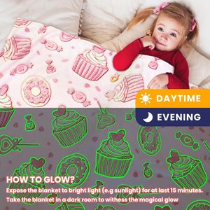Festa di vacanza all'aperto coperta di flanella glow-in-the-dark coperta morbida comfort casual, un regalo per i propri cari - Product Image 4