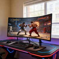 Moniteur de jeu incurvé 34 pouces 1800R 2K 3K 144Hz pour PC, vente en gros directe d'usine OEM ODM Rebekah