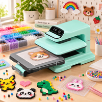 Nouvelle presse à chaud électrique automatique 38 cm x 38 cm pour transfert de perles sur vêtements, sublimation DIY, sacs en jersey et coques de téléphone