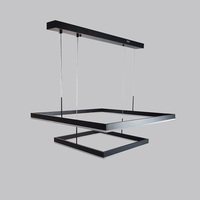 Les dernières conceptions de lustres dans un lustre carré moderne Led Escalier Suspendu Restaurant Salle à manger Lustre Suspension