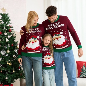 Oferta Especial Suéter Casual con Estampado <span class=keywords><strong>de</strong></span> Papá Noel para Mujer, Prenda <span class=keywords><strong>de</strong></span> Punto para Otoño e Invierno, Atuendo para Parejas y Familia - Product Image 1