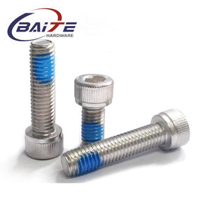 Vis à six pans creux en acier inoxydable de haute qualité DIN912 avec joint en nylon bleu Nylock DIN933 pour la fixation d'équipements - Product Image 6