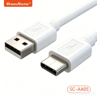 Câble USB Type-C Dream Kacher SC-AA05, conducteur interne en cuivre pur à 120 brins, isolation TPE, longueur 1 mètre, charge haute vitesse pour