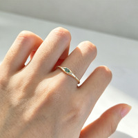 Bague minimaliste avec zircon pour femmes, argent sterling 925, bagues empilables avec pierres précieuses, bijoux personnalisés en gros