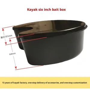 Accessoires de <span class=keywords><strong>kayak</strong></span>, boîte de rangement pour appâts de pêche étanche en plastique de 6 pouces - Product Image 3