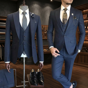 Costume de Mariage Homme Kaki Slim Fit Grande Taille Trois Pièces avec Fermeture Éclair Blazer Gilet Pantalon Sur Mesure - Product Image 1