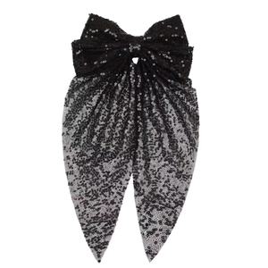 Grand nœud papillon épingle à cheveux à la mode métal et paillettes paillettes grand nœud pince à cheveux accessoires pour fête adulte - Product Image 5