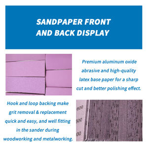 Kit de 71 Piezas de Papel de Lija Morado con Bloque de Lijado Manual, Hojas de Papel Abrasivo Rectangulares para Pulir Madera, Metal <span class=keywords><strong>y</strong></span> Automóviles - Product Image 6