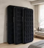 Matelas pneumatique entièrement automatique avec pompe à air intégrée, revêtement floqué, sur-matelas sur mesure, taille simple/double pour l'extérieur