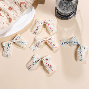 Fermaglio per capelli <span class=keywords><strong>con</strong></span> fiocco stampato a forma di fiore principessa per bambine - Product Image 3