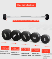 Équipement de musculation SP Gym, ensemble de barres de musculation chromées, poids fixes, y compris la barre et le support